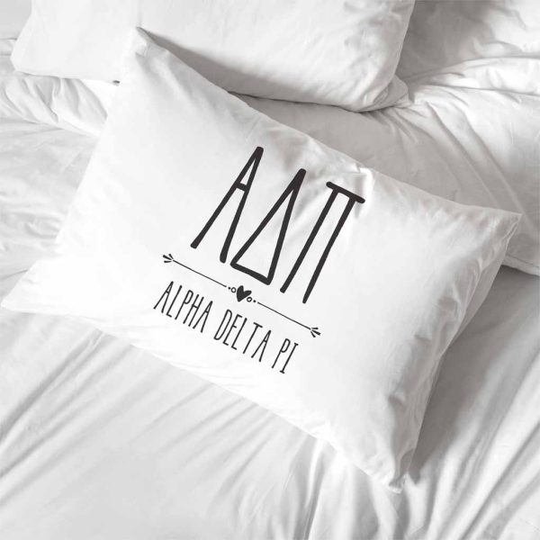 Alpha Delta Pi Boho Greek Letters and Name Pillowcase For Cheap - Image 2