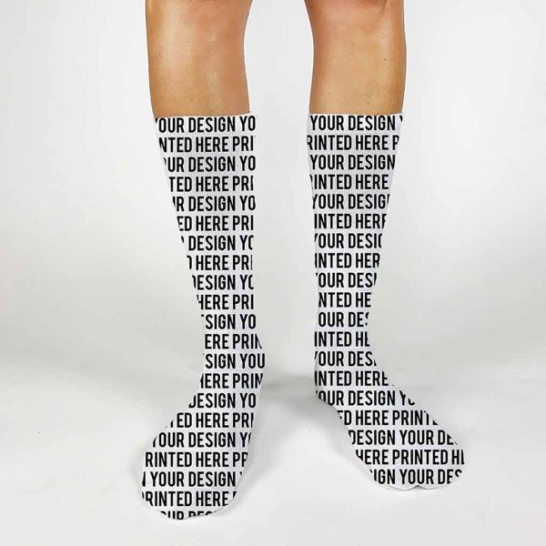 Design Your Own Custom ALL OVER PRINT Crew Socks Online
