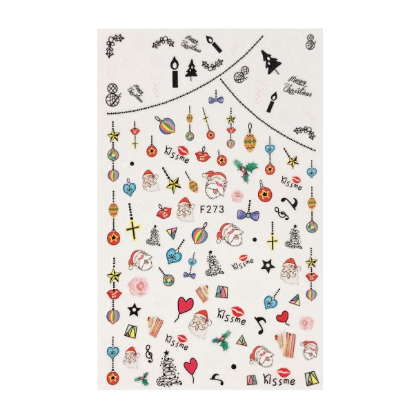 Merry Christmas Nail Art Christmas Nail Stickers (3 sheets) Supply - Image 5