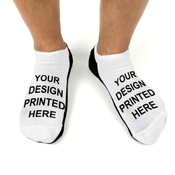 Design Your Own Custom Printed No Show Gripper Socks - Medium & Large Supply