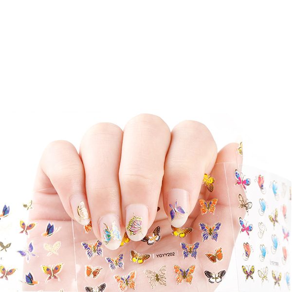 24 Sheets Butterfly Nail Stickers Set Nail Art Fashion - Image 2